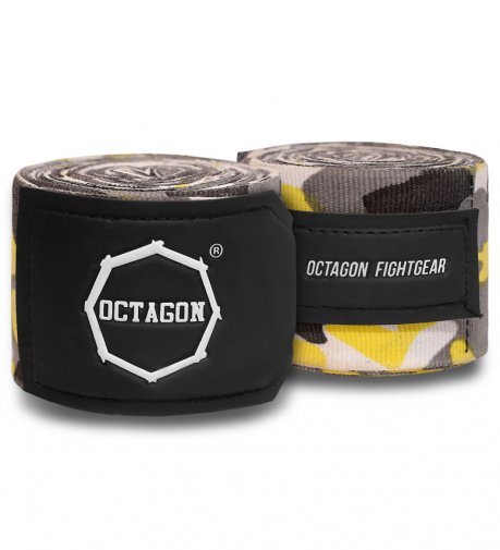 Owijki/Bandaże bokserskie Octagon Fightgear Supreme Basic yellow camo 3m
