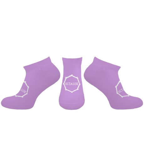 Skarpetki damskie krótkie Octagon Logo purple
