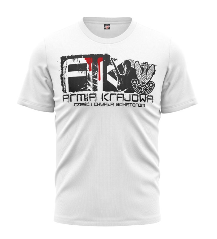 T-shirt AK Armia Krajowa biały
