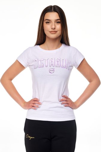 T-shirt damski Octagon HARD UNICORN white