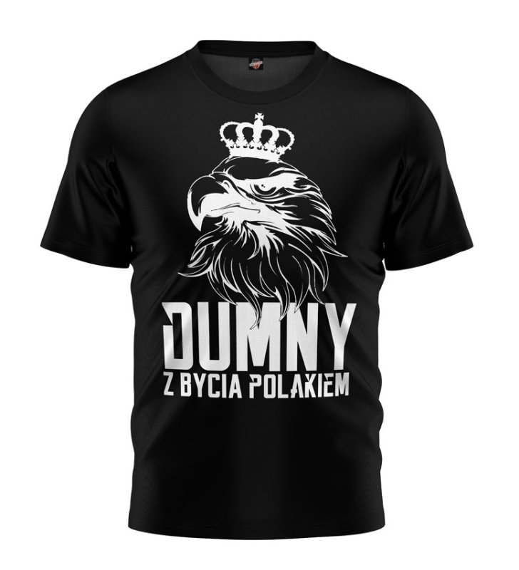 T-shirt Dumny z Bycia Polakiem czarny 