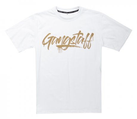 T-SHIRT GANGSTAFF GOLD/WHITE