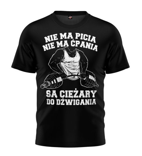 T-shirt Nie ma Picia Nie Ma Ćpania czarny 