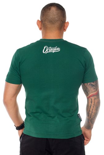 T-shirt Octagon Retro bottle green