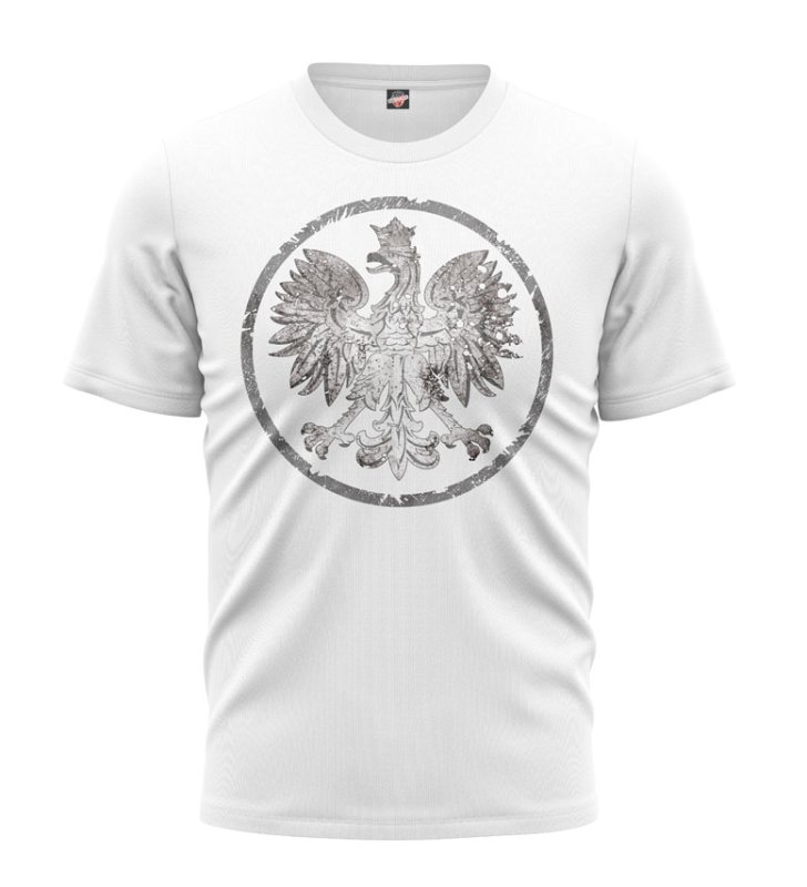 T-shirt Orzeł Koło biały