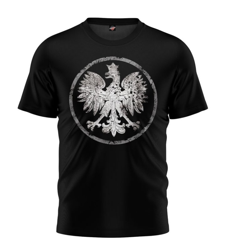 T-shirt Orzeł Koło czarny 