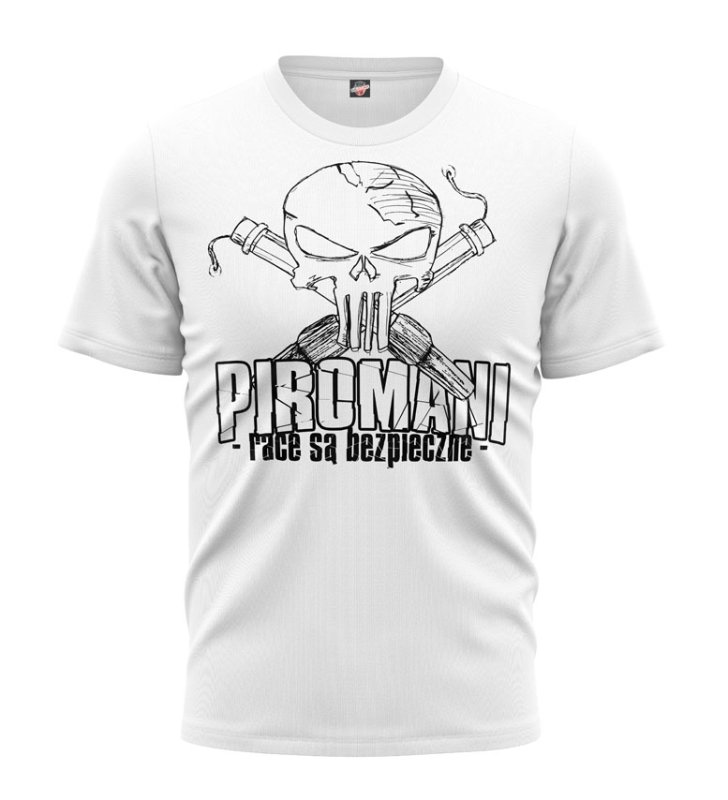 T-shirt Piromani biały