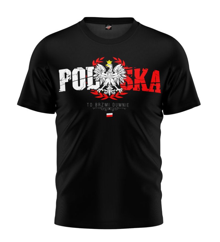T-shirt Polska To Brzmi Dumnie czarny 
