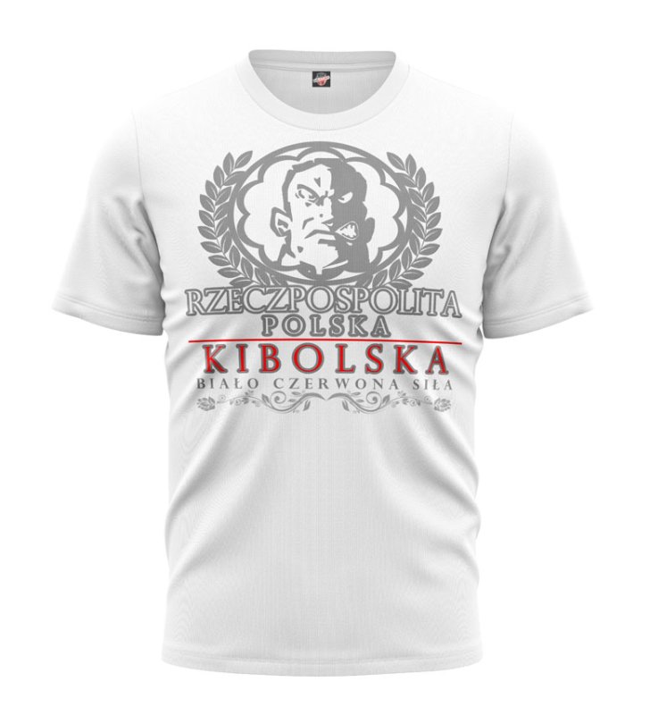 T-shirt Rzeczpospolita Kibolska biały