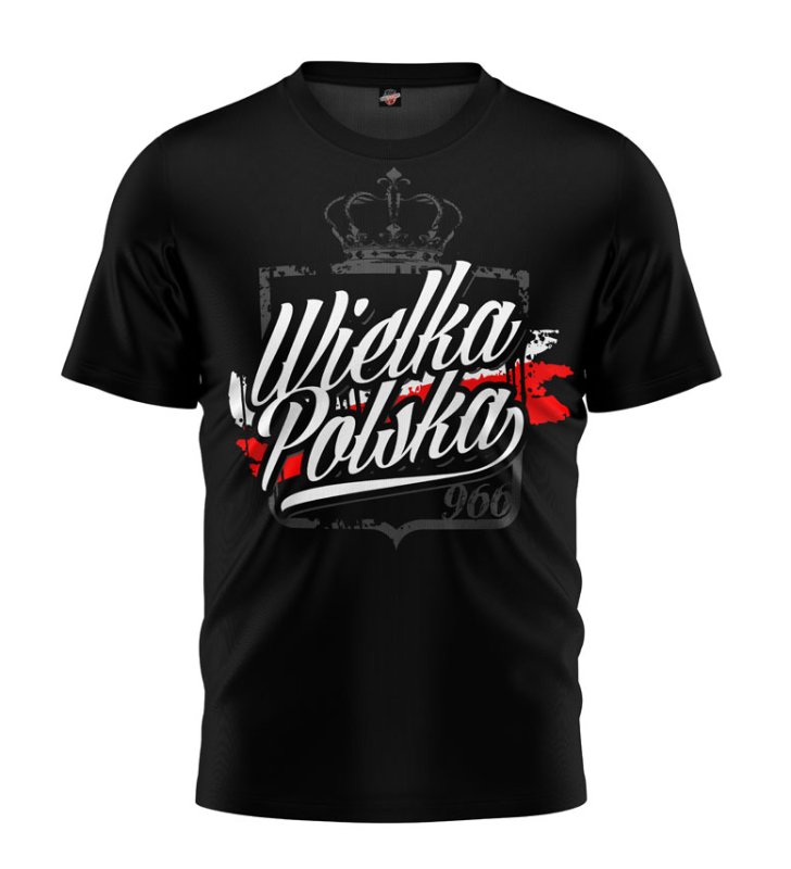 T-shirt Wielka Polska 966 czarny 