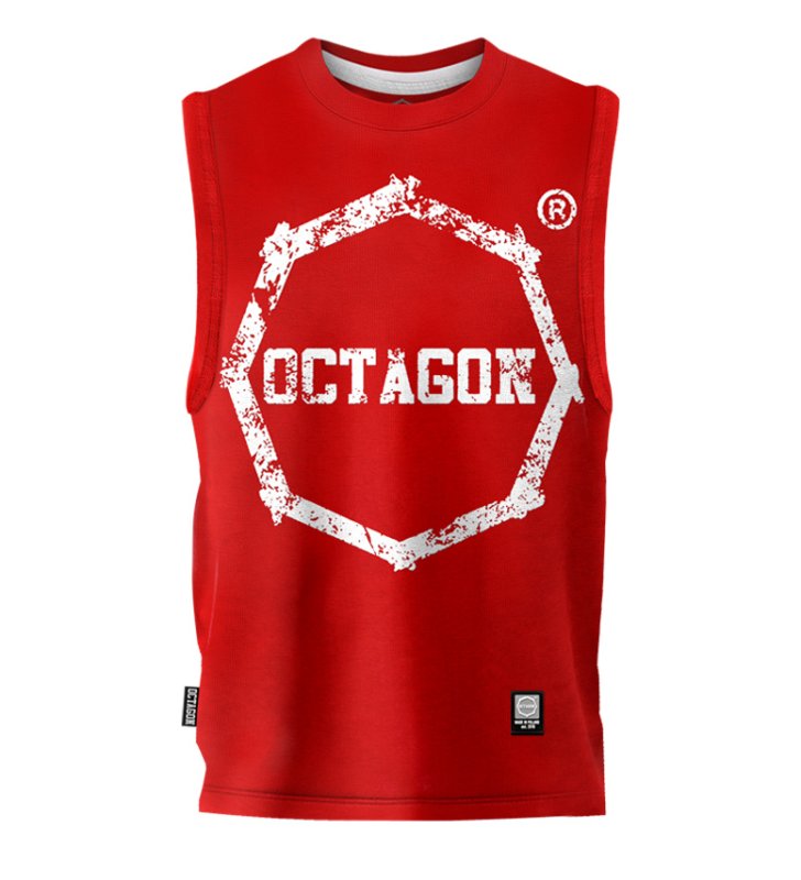 Bezrękawnik Octagon Logo Smash red