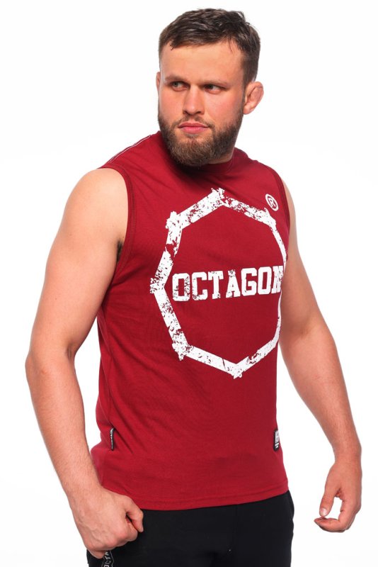 Bezrękawnik Octagon Logo Smash burgund