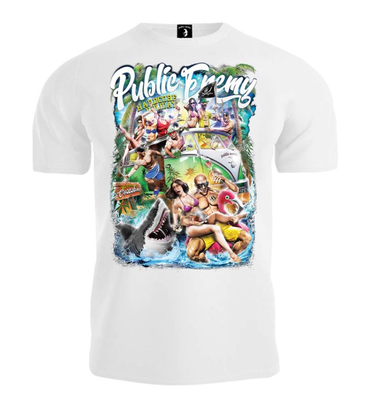 T-shirt Public Enemy Hardcore Holiday white OUTLET 