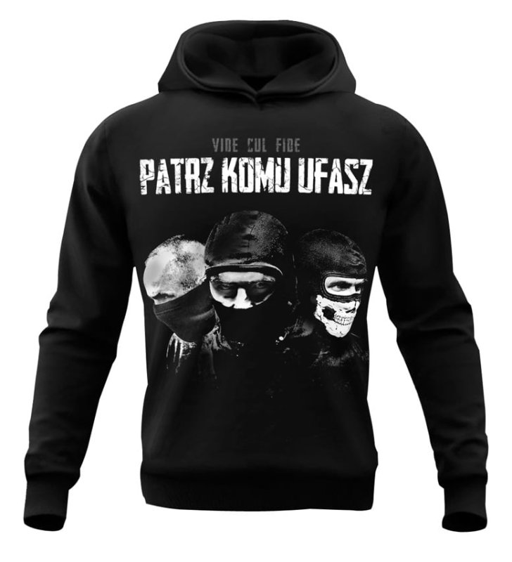 Bluza Public Enemy Patrz Komu Ufasz z kapturem