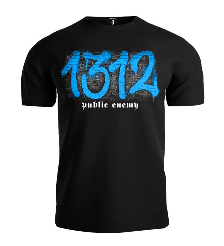 T-shirt Public Enemy 1.3.1.2 black/blue OUTLET