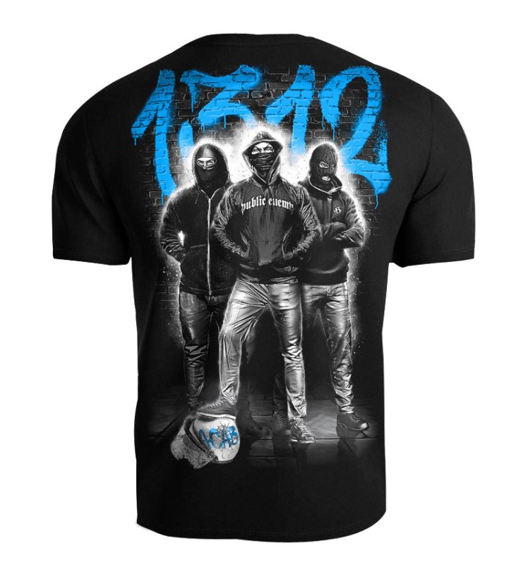 T-shirt Public Enemy 1.3.1.2 black/blue OUTLET