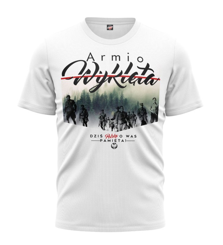 T-shirt Armio Wyklęta Dziś Polska O Was Pamięta biały OUTLET
