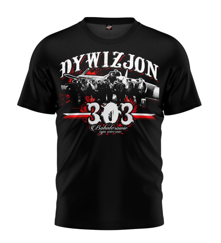 T-shirt Dywizjon 303 Bohaterowie Żyją Wiecznie czarny OUTLET
