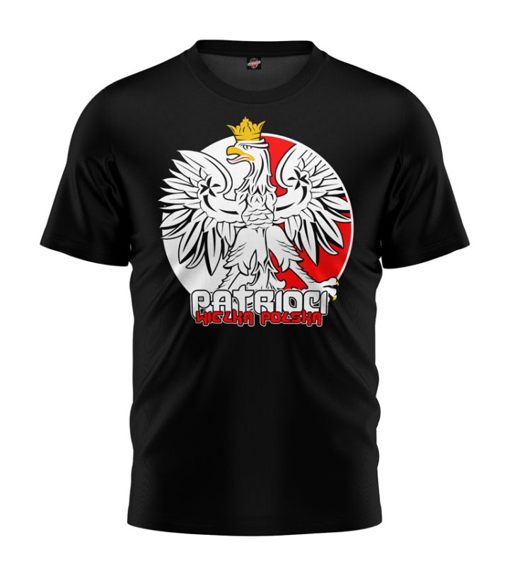 T-shirt Patrioci Wielka Polska czarny OUTLET 