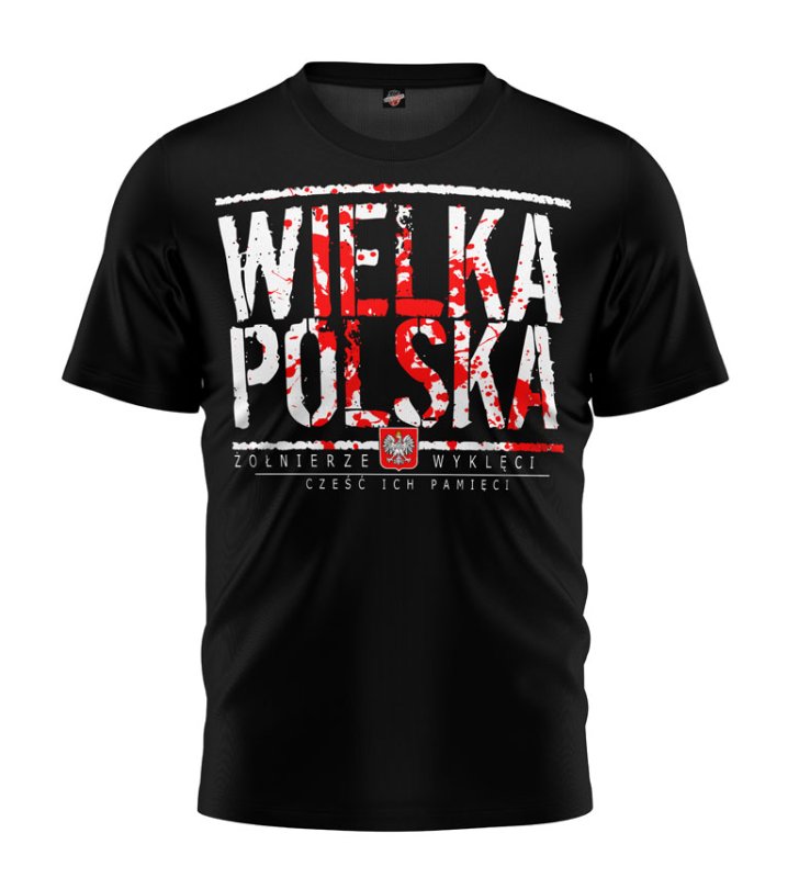 T-shirt Wielka Polska Żołnierze Wyklęci czarny OUTLET 