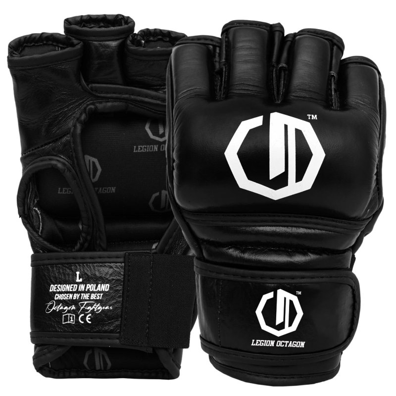 Rękawice MMA Legion Octagon President black SKÓRA