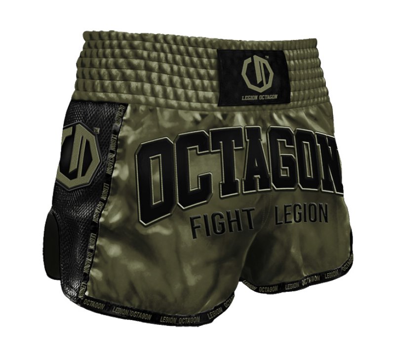 Spodenki Kickboxing/Muay Thai Legion Octagon Fight Legion PREMIUM army green