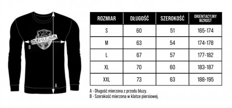 Bluza Polska Kibolska (grafitowo-czarna, czarny nadruk)