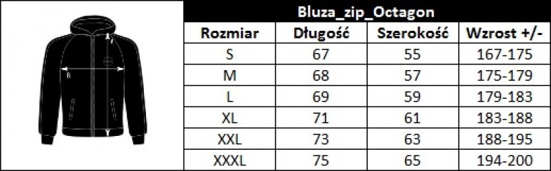 Bluza Octagon ZIP Types z kapturem black