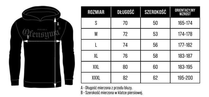 Bluza Ofensywa x Octagon GOTYK czarno/czerwona z kapturem