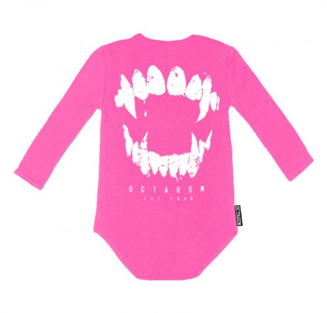 Body Dziecięce Octagon Zęby Pink