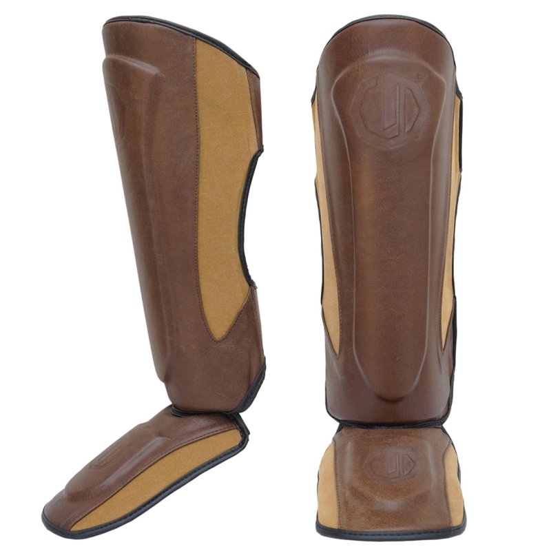 Ochraniacze Legion Octagon PRO Oldschool piszczel/stopa brown