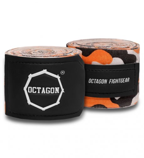 Owijki/Bandaże bokserskie Octagon Fightgear Supreme Basic orange camo 5m