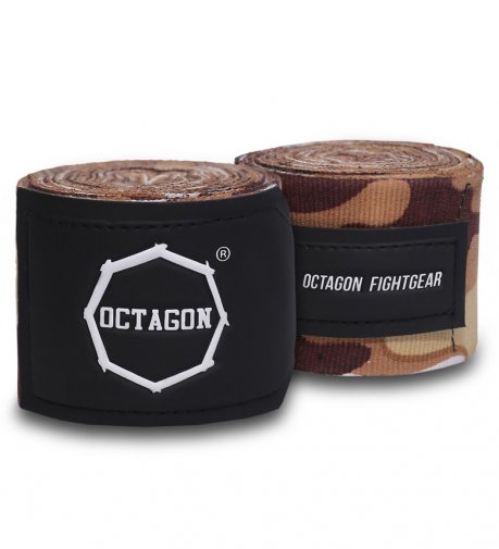 Owijki/Bandaże bokserskie Octagon Fightgear Supreme Basic brown camo 5m