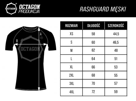 Rashguard Octagon Fight Wear white krótki rękaw
