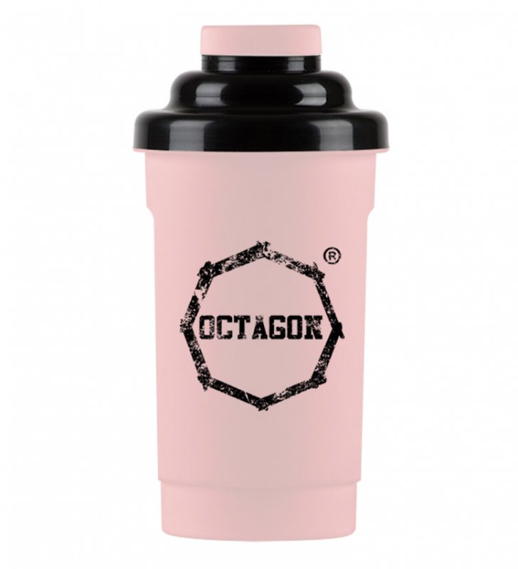 Shaker Octagon Logo pink/black 0,5l