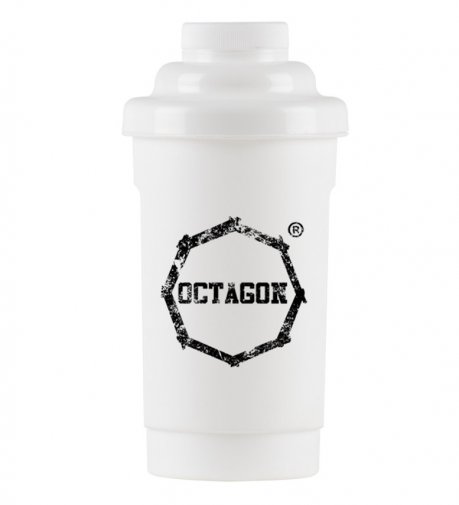 Shaker Octagon Logo white 0,5l