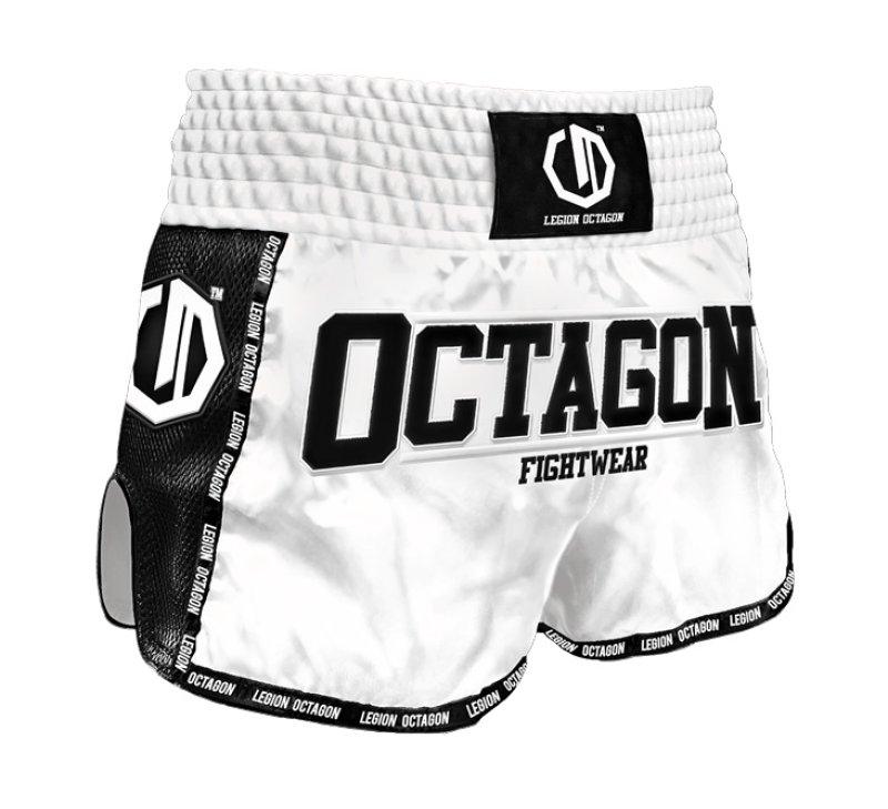 Spodenki Kickboxing/Muay Thai Legion Octagon Future PREMIUM white