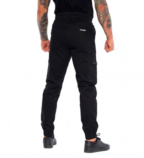 Spodnie Joggery Octagon CARGO black jeans