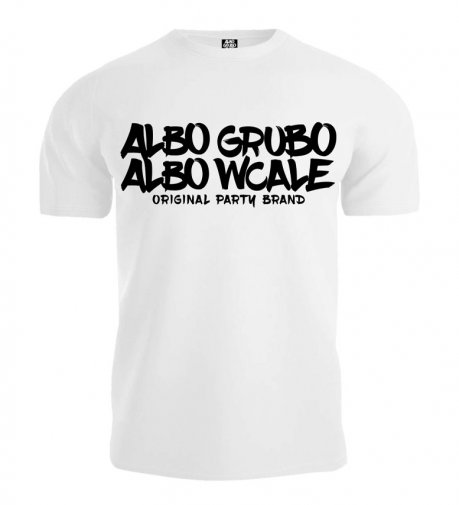 T-shirt Albo Grubo Albo Wcale BIG LOGO biały