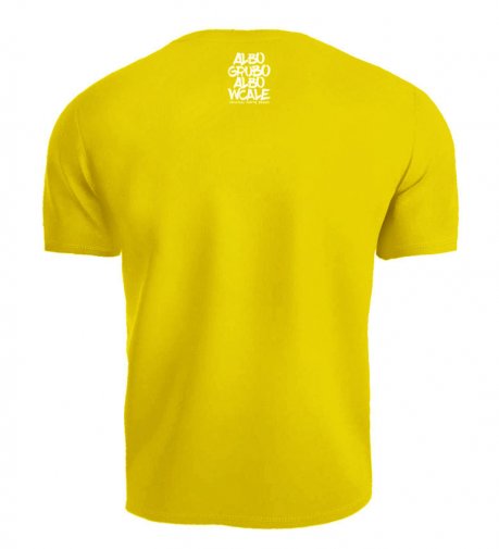 T-shirt Albo Grubo Albo Wcale HUMOR GITÓWA żółty ( biały nadruk)