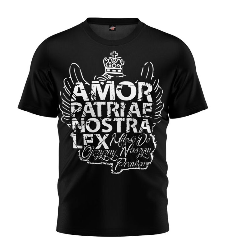 T-shirt Amor Patriae Nostra Lex czarny