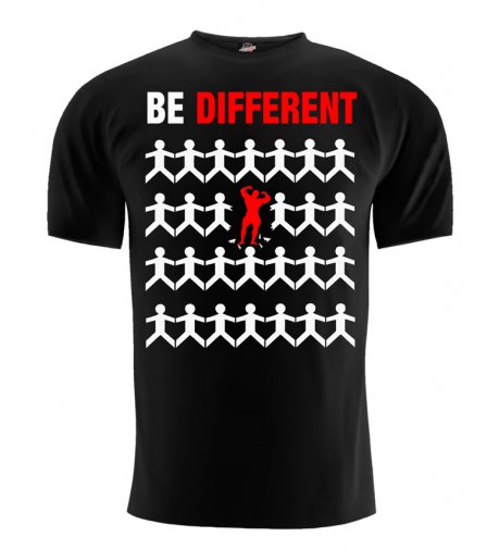 T-shirt Be Different siłownia (czarny)