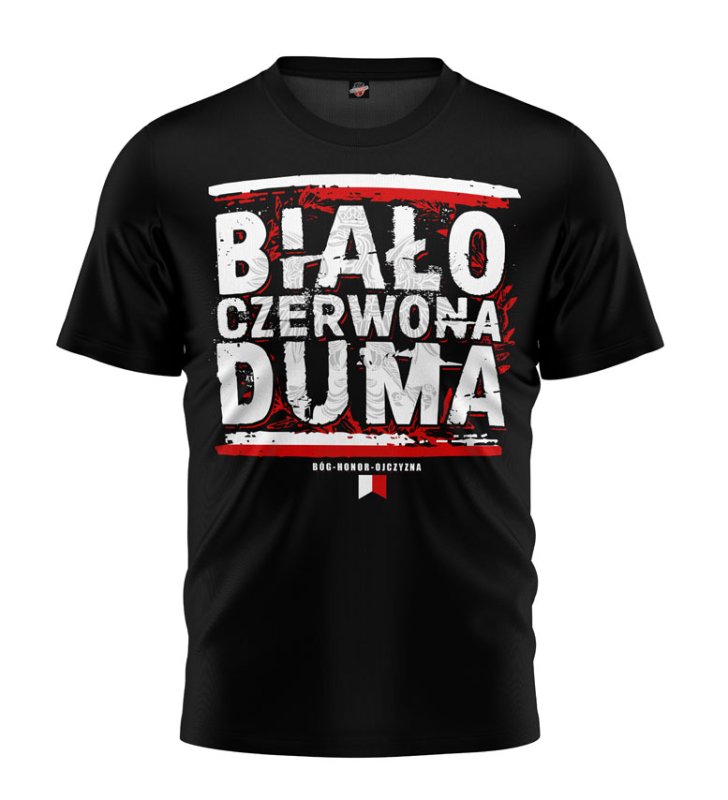 T-shirt Biało-Czerwona DUMA czarny