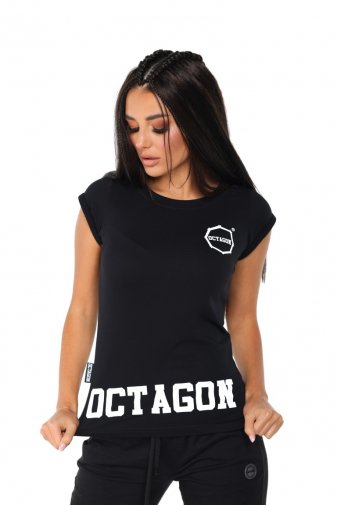T-shirt damski Octagon BAD GIRL czarny
