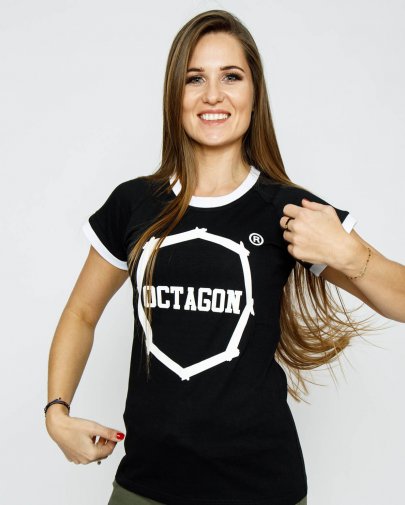 T-shirt damski Octagon "CLASSIC" czarny