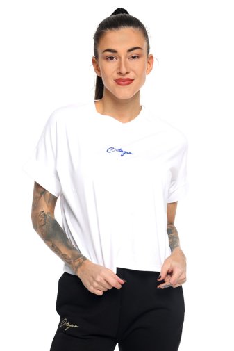 T-shirt damski Octagon DISCRI white