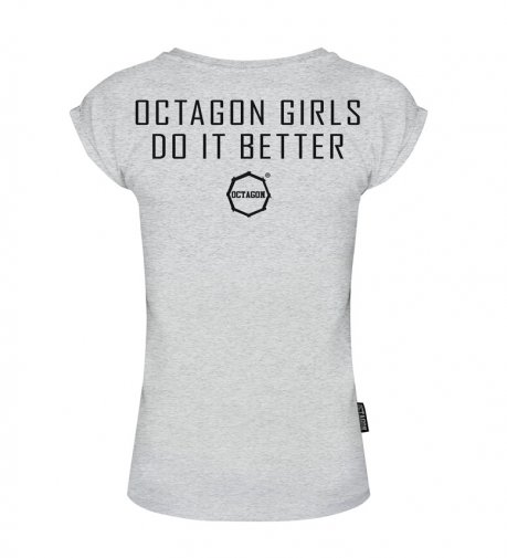 T-shirt damski Octagon DO IT BETTER szary
