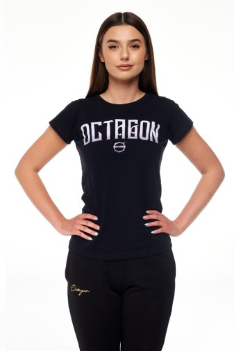 T-shirt damski Octagon HARD UNICORN black