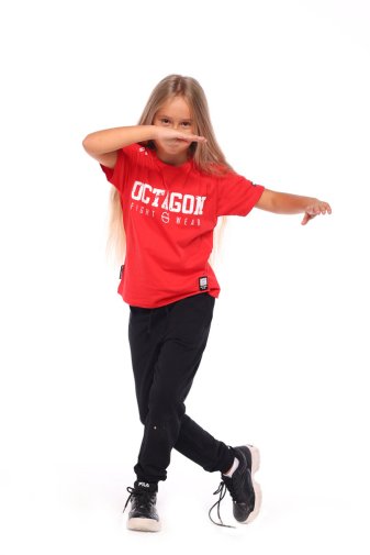 T-shirt dziecięcy Octagon Fight Wear red