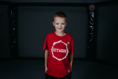 T-shirt dziecięcy Octagon Logo Smash czerwony